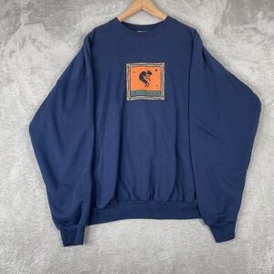 Vintage Arizona Kokopelli Sweatshirt Mens 2XL Navy Blue Southwest 90s Crewneck